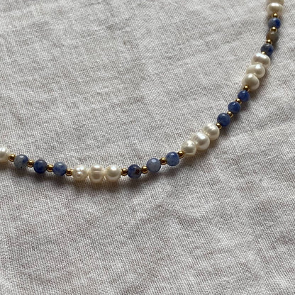 Tierra azul & Pearls Necklace